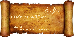 Almási János névjegykártya