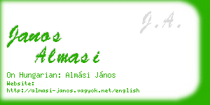 janos almasi business card