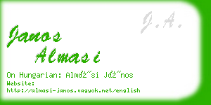 janos almasi business card
